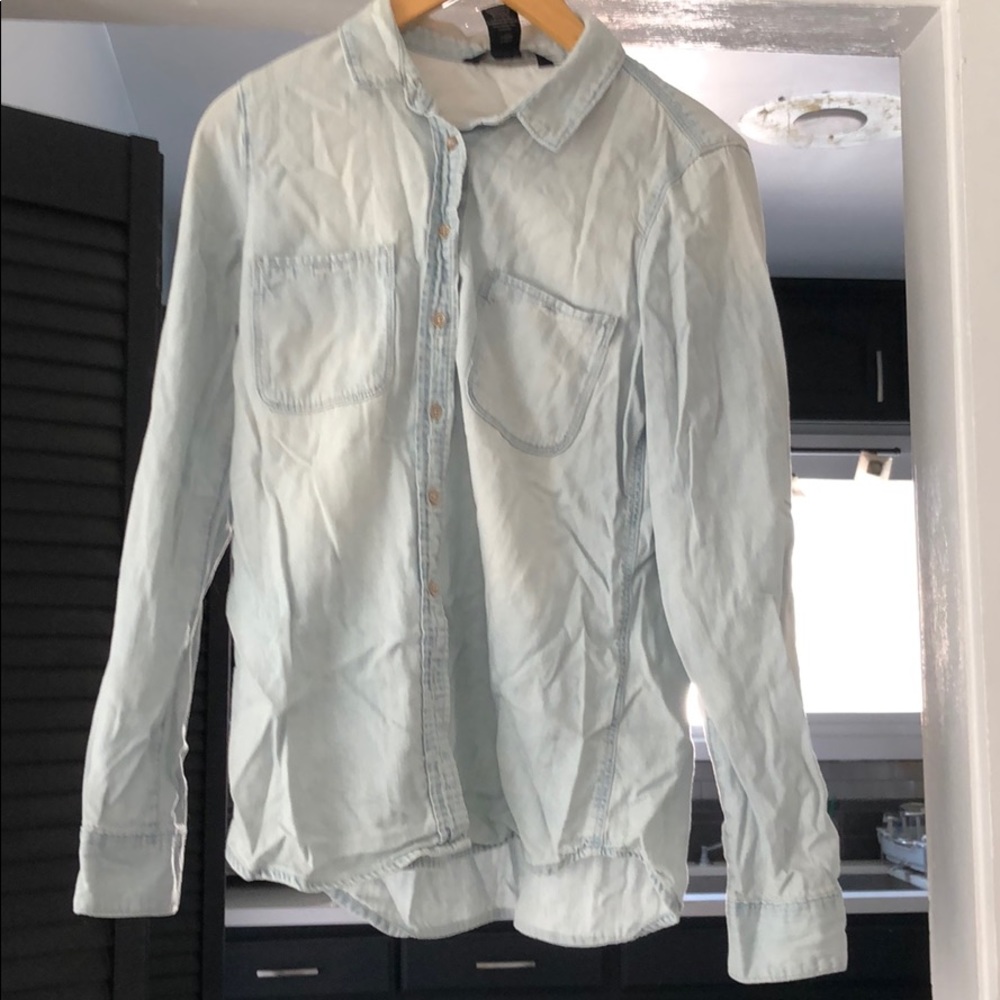 Calvin Klein cambray button hi denim acid washed